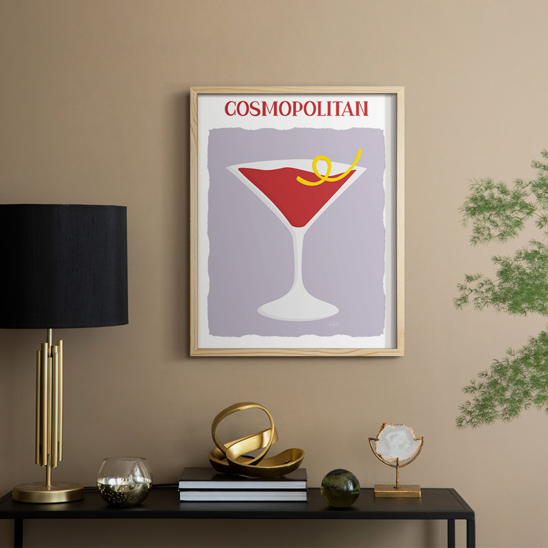 Cosmo, reproduction encadrée - bois massif, Naturel, H 11 po x l 9 po