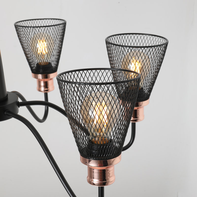 6 - Light Metal Tradition/Classic Dimmable Chandelier