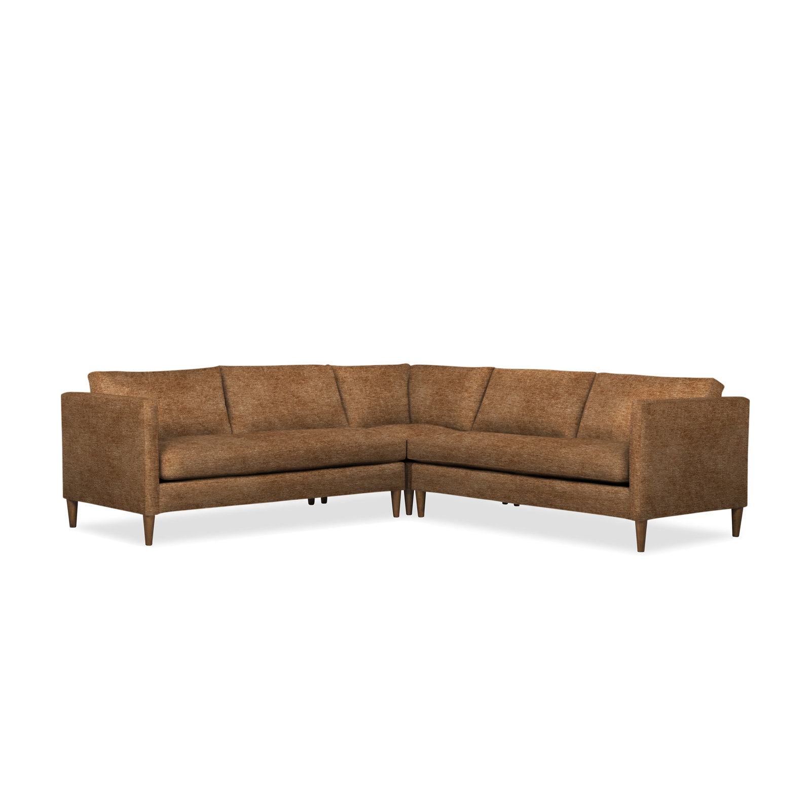 Clifford Sectional, Nave Bark Performance Distressed Velvet