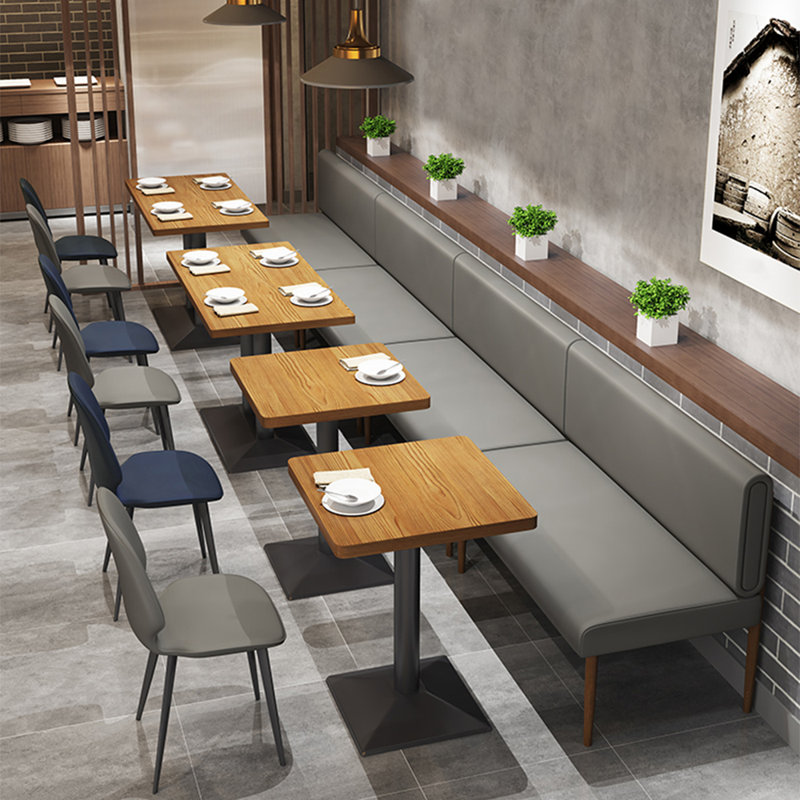 Banc de restaurant rétro, Gris