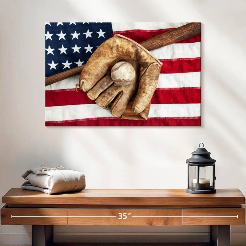 Baseball patriotique Sireci, H 16 po x l 24 po