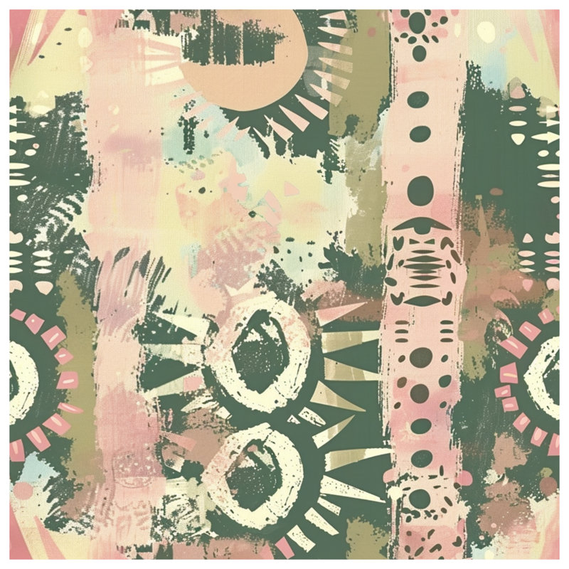 Couvertures à motif tribal abstrait, L 60 po x H 80 po