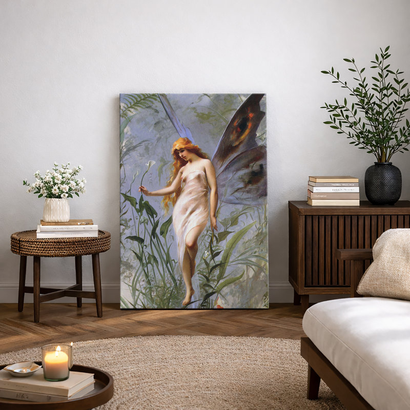 Art de jardin féerique enchanté, images de fantaisie romantique, impression sur toile encadrée, H 24 po x l 16 po x P 1,5 po