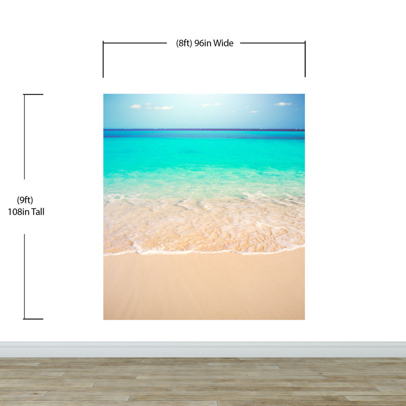 Murale de plage sable Irvine, L 108 po x l 96 po
