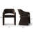 19" Seat Height Upholstered Chenille Dining Armchair-546035390