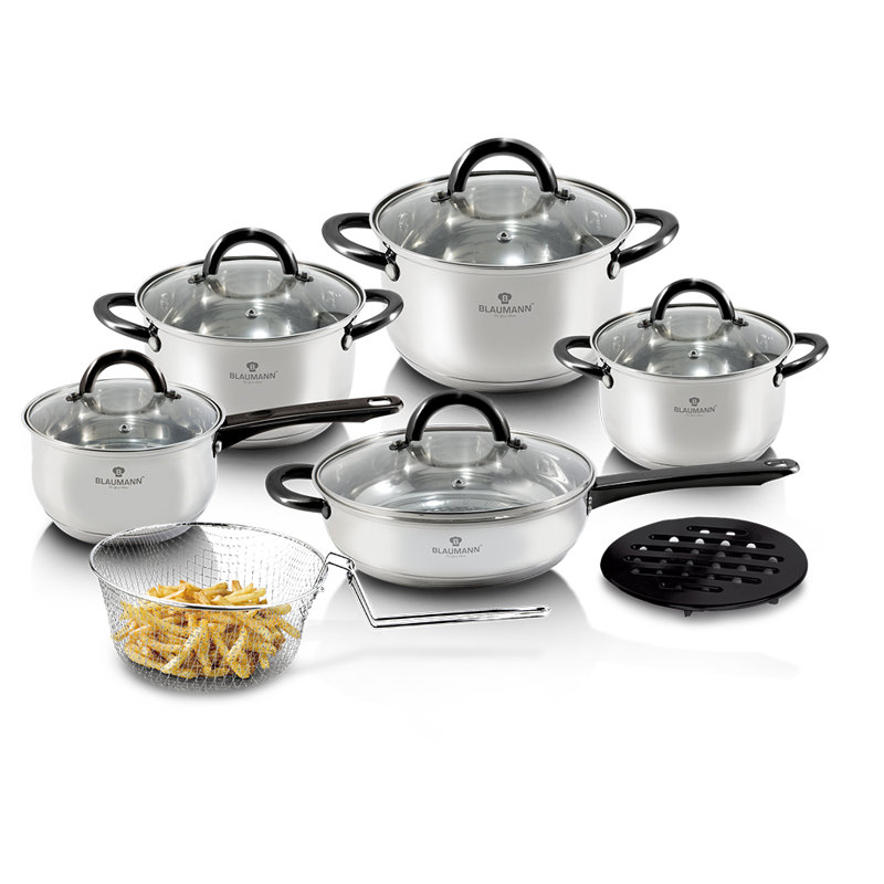 Batterie de cuisine en acier inoxydable 13 pièces Berlinger Haus, Noir