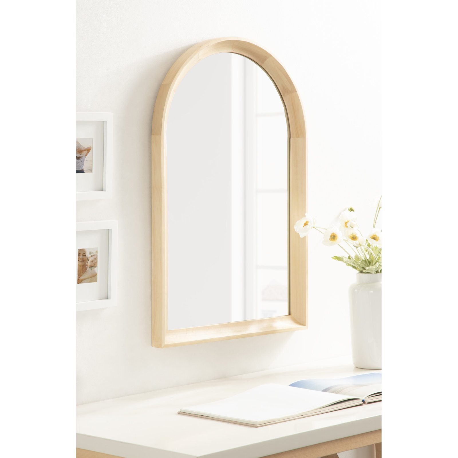 Branwell Wood Mirror, 30" x 20", Natural