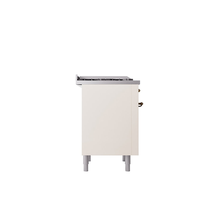 Cuisinière mixte 36 po ILVE Nostalgie II, Blanc antique / bronze, Propane liquide