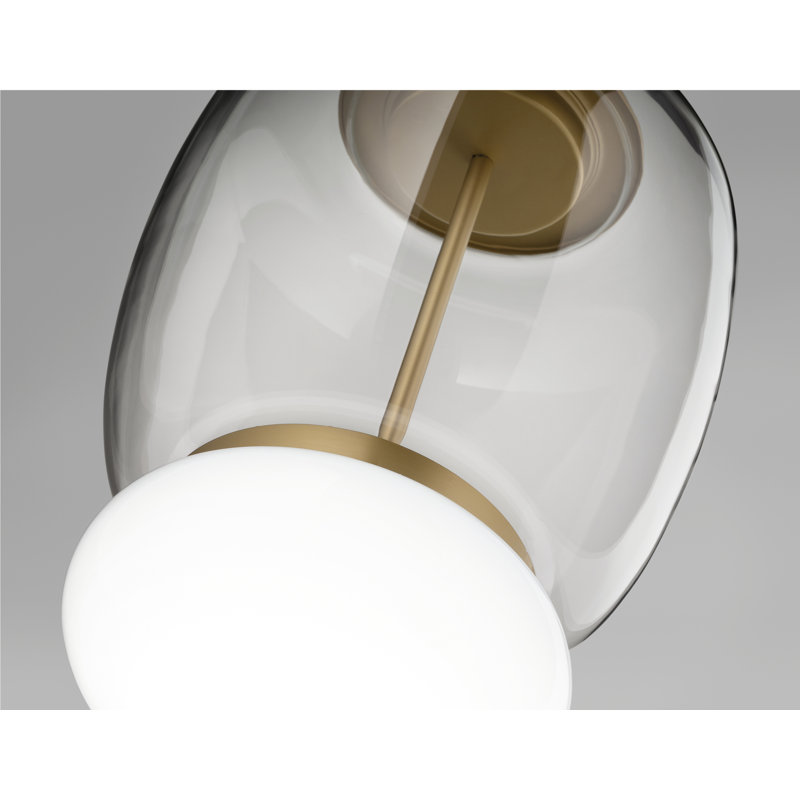 Faro Ceiling Lamp G Crystal White Matt Black 2 L2202 Ul, 3000K, Painted Brass, Crystal White