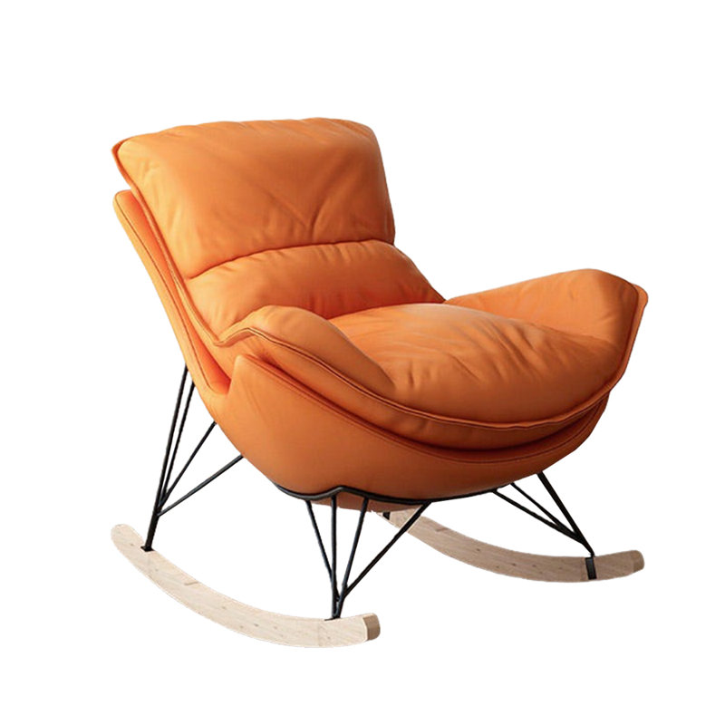 Chaise berçante en métal au carbone