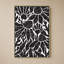 Linogravure BW Floral par Elizabeth Medley - impression sur toile