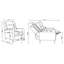 Fauteuil inclinable brun capitonné