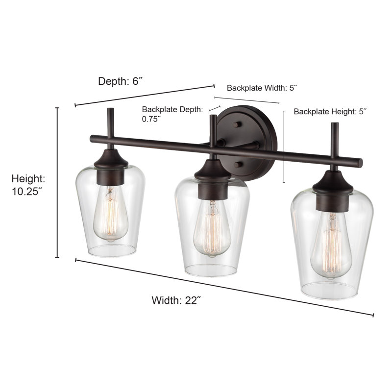 Éclairage de meuble-lavabo à intensité variable Whalley, 3, Nickel brossé