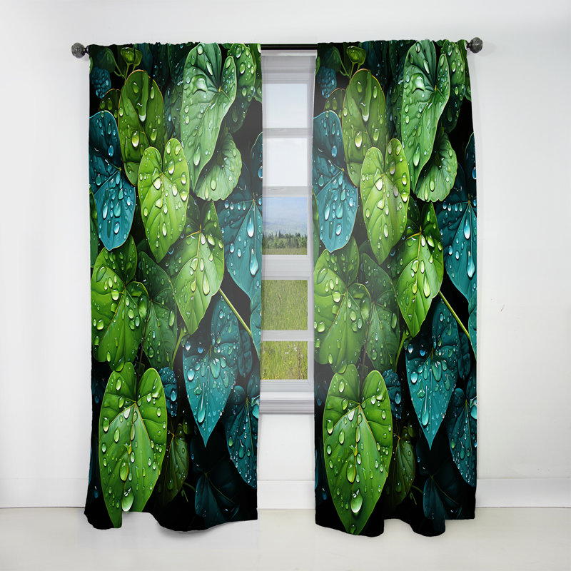 Delroy Green Delimar Charm - Rideau Jungle - Velours obscurcissant - 1 panneau, L 52 po x L 90 po