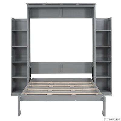 Murphy Bed Wall Bed With Shelves And LED Lights by GROUPES