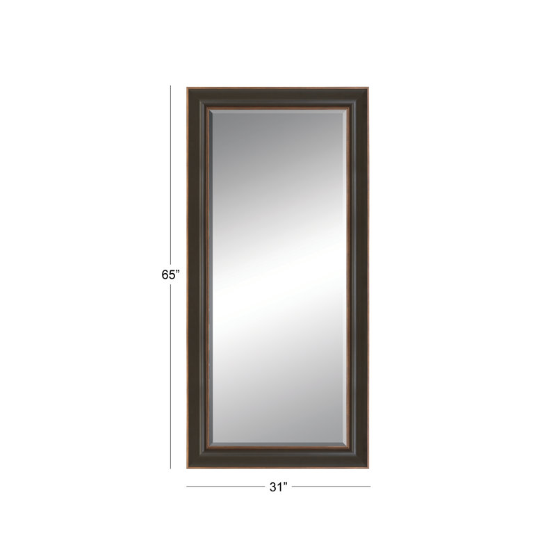 Flat Wall Mirror, Mahogany