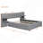 Queen Size Upholstered Platform Bed With Reading Lights, Drawers, Trundle And Shelves-2075785158