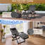 Méridienne pliable zéro gravité avec matelas et appui-tête Heanor-885931386-885931391