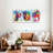 " Dogs Paint Splash Multi Piece Canvas Print " 3 - Pieces-93058277