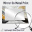 «Black Grey Paint Drift Mosaic Kinetic Art I - Abstract Mirror Wall Art», imprimé sur métal-1122299947
