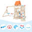 Leisure Zone Pine Swing Set with 2 Swing(s) , 1 Slide(s)