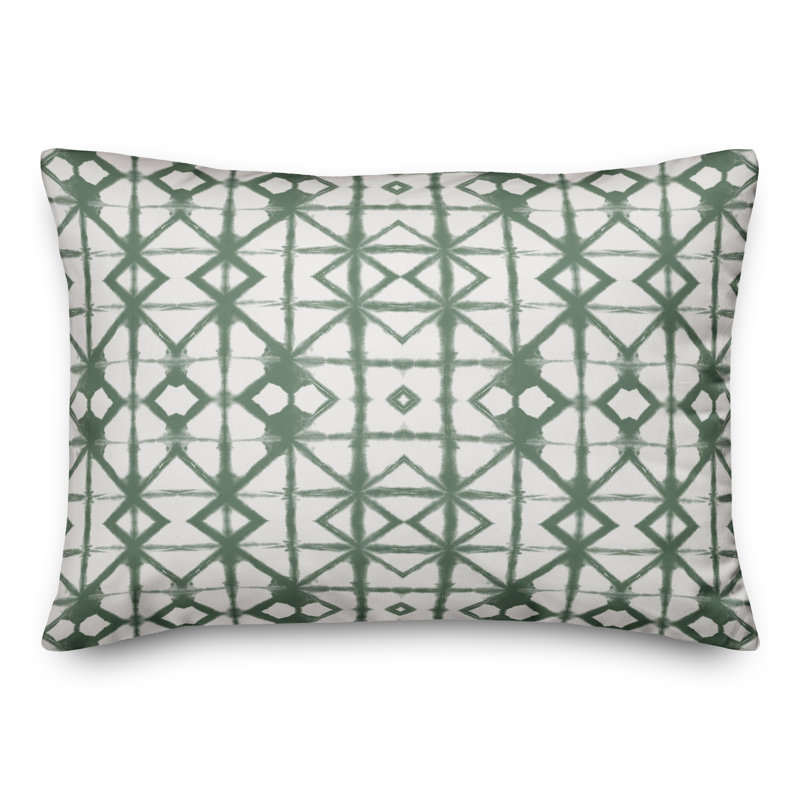 Housse et insert de coussin d'extérieur, 14" x 20", Vert, Forme rectangulaire