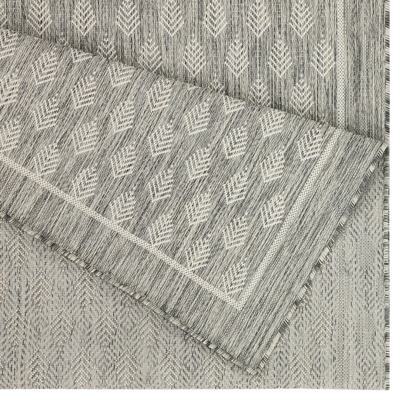2,7 pi Tapis argent X X 7,3 Gchar2009 - polypropylène, teinture, adapté à la vie intérieure et extérieure