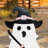 S/2 28"H Halloween Metal Ghosts Yard Stake(KD)