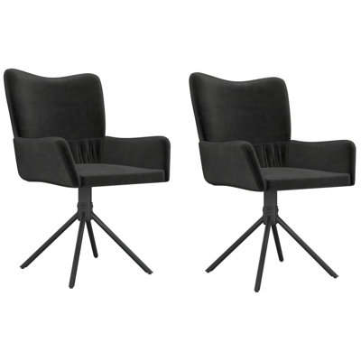 Chaise de salle à manger pivotante 2 pièces Samarth