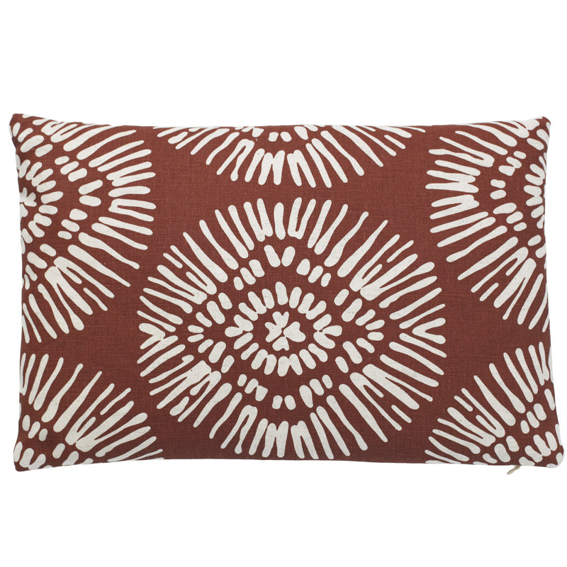  Housse de coussin rectangulaire et insert, H 12 po x l 18 po, Brun
