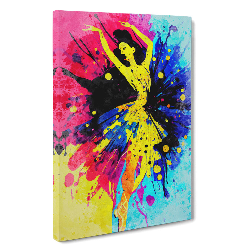 Ballerina Splash No.2 - Wrapped Canvas, 50cm H x 35cm W x 3cm D