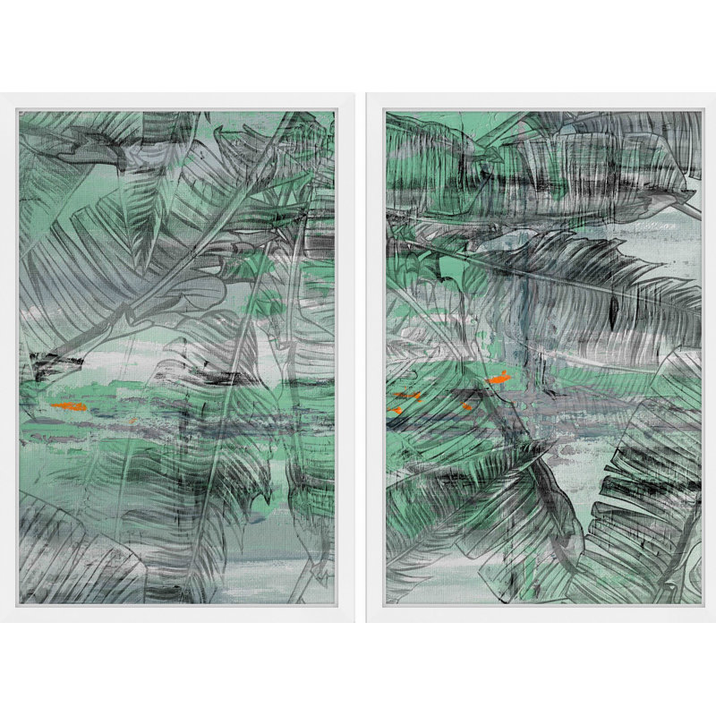 « mobile diptych », reproduction d’art encadrée, H 45 po x l 30 po x L 1,5 po