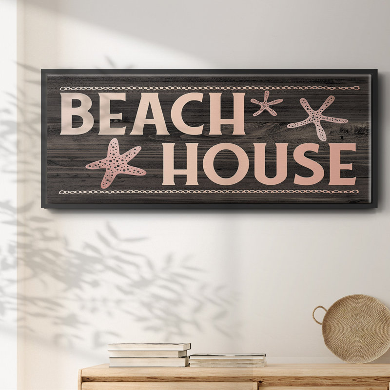 Beach House- Framed Canvas, 24" H x 60" W