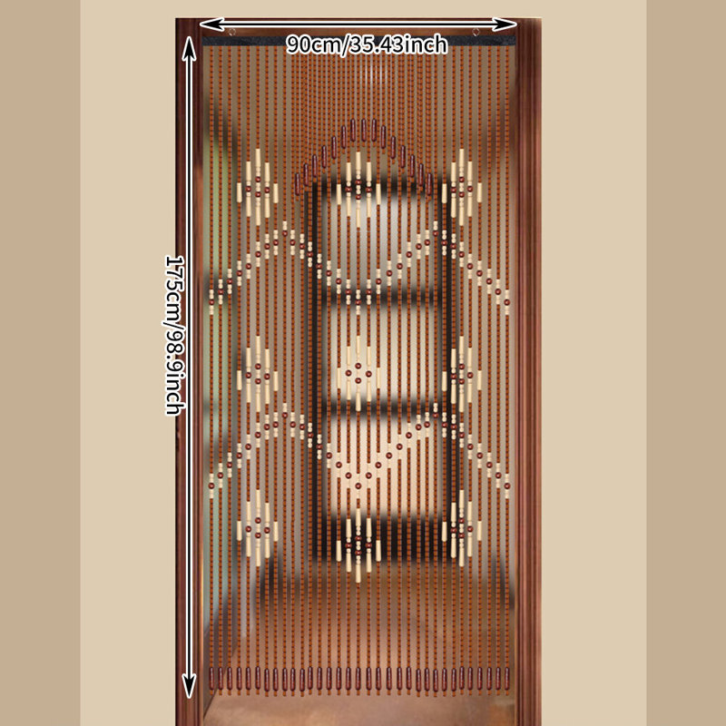 Wood Bead Door Hanging Curtain String Porch Curtain For Doorway Bedroom Screen
