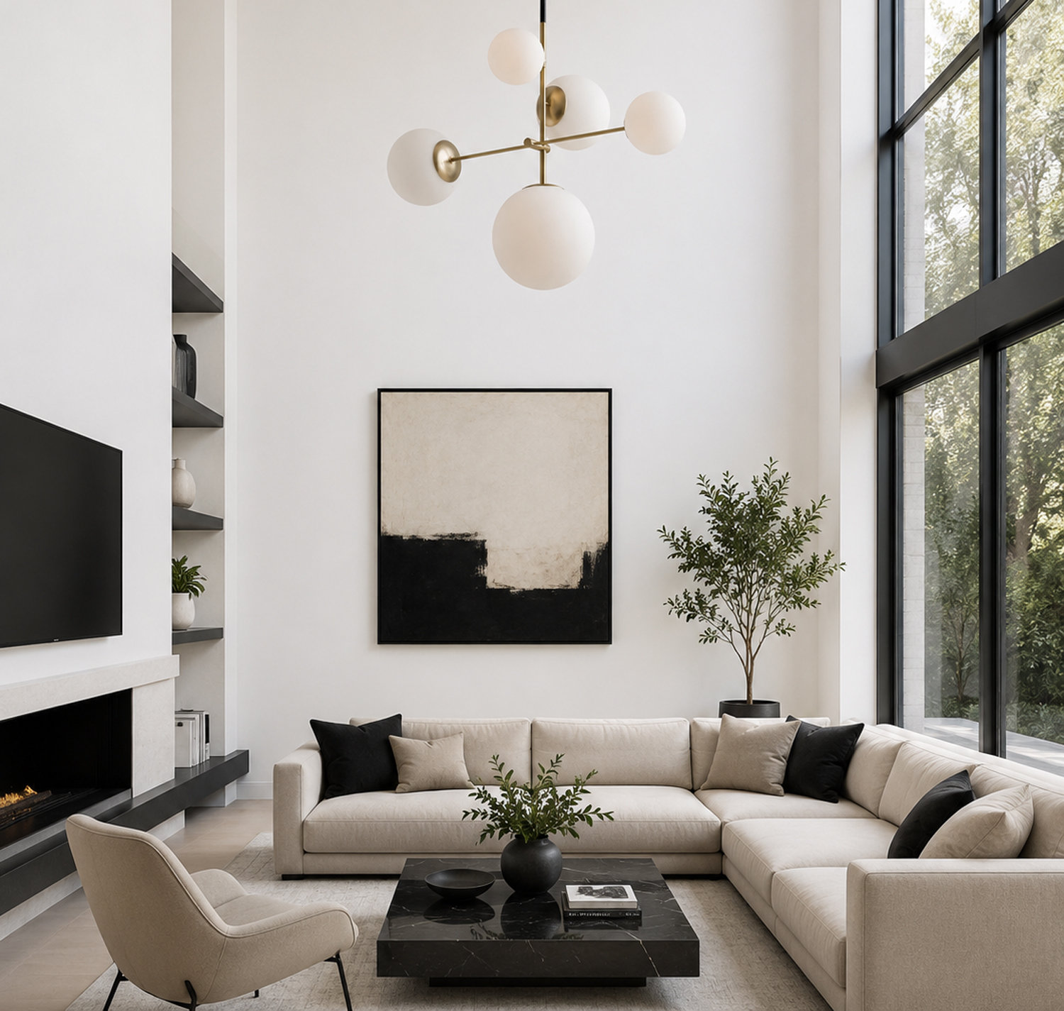 Drake 5 - Light Dimmable Sputnik Chandelier