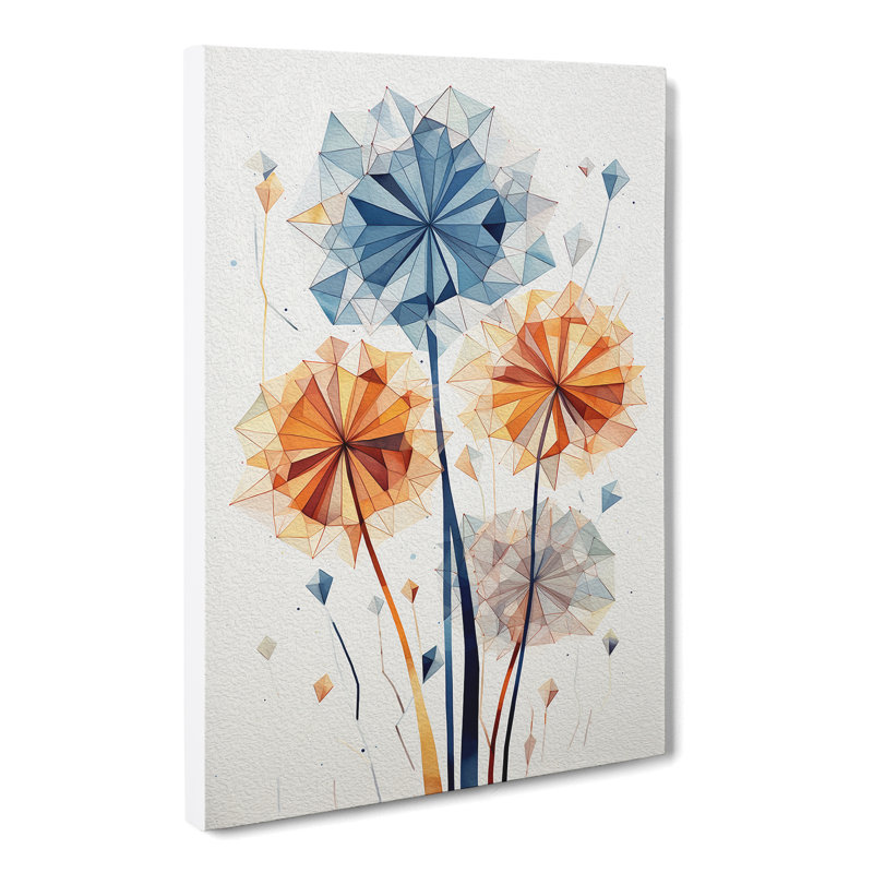 Dandelion Geometric - Wrapped Canvas, 60cm H x 40cm W x 3cm D