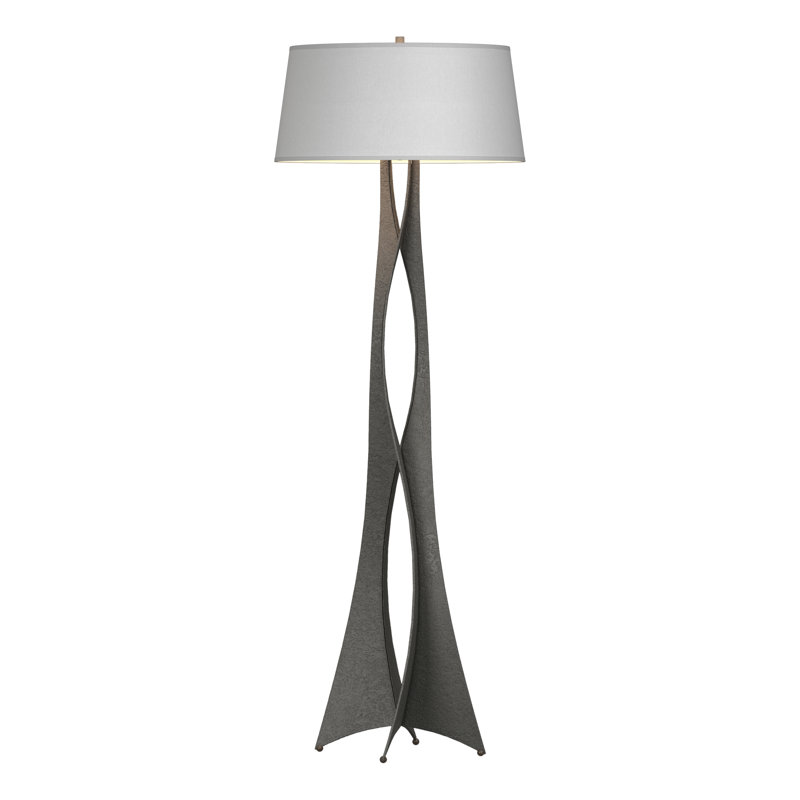 Moreau 62.6" Novelty Floor Lamp, Natural Anna, Natural Iron