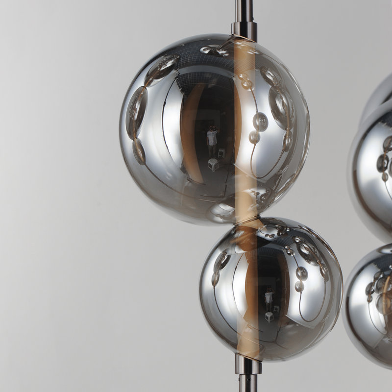 Dreamer 3 - Light LED Pendant, Black Chrome, Mirror Smoke