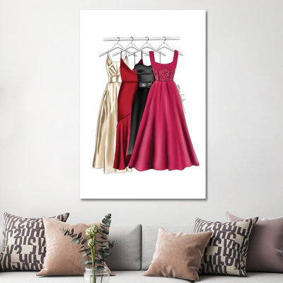 Dresses 1 Piece Wrapped Canvas Painting