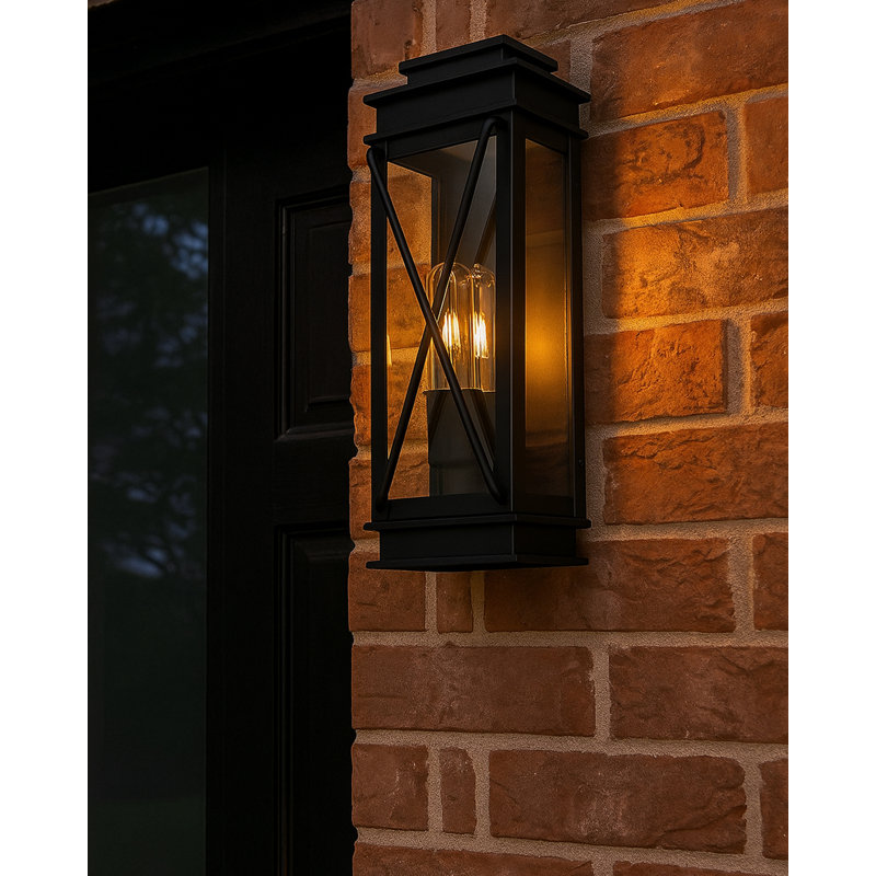 Montecito Black 1 - Bulb Outdoor Wall Lantern, 15" H x 6" W x 5.25" D