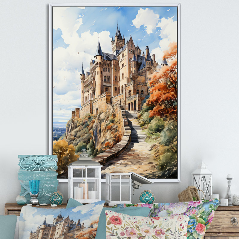 Château de Hohenzollern, Ealsworth, Allemagne, Cadre flottant blanc, H 20 po x l 12 po x P 1 po