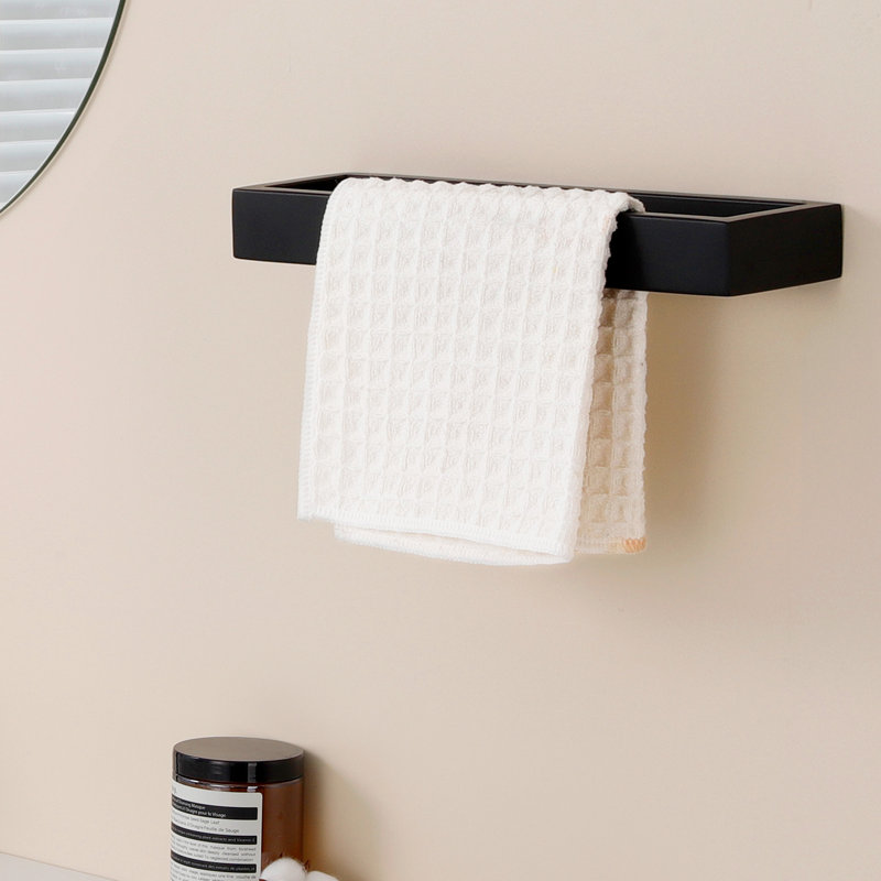 Porte-serviette à main anneau de serviette noir 10 pouces porte-serviettes mural noir mat moderne en acier inoxydable SUS304