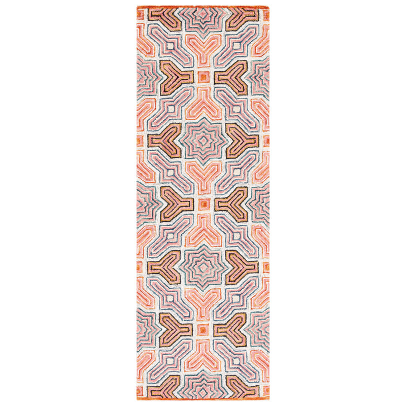 Deyoung Hand Tufted Wool Geometric Rug, Runner 2'3" x 9'