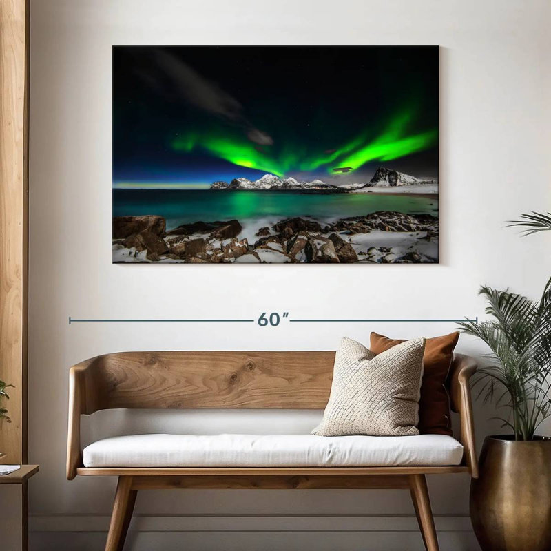 Alvord Lofoten, aurores boréales, H 32 po x l 48 po