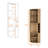 5-Shelf Living Room Cabinet - Maximize Storage Capacity 18.5 X 70.8 Inches Corner Bar 5 Shelves For Efficient Organization Brown Wood, 8 Wine Bottle Slots-693049265