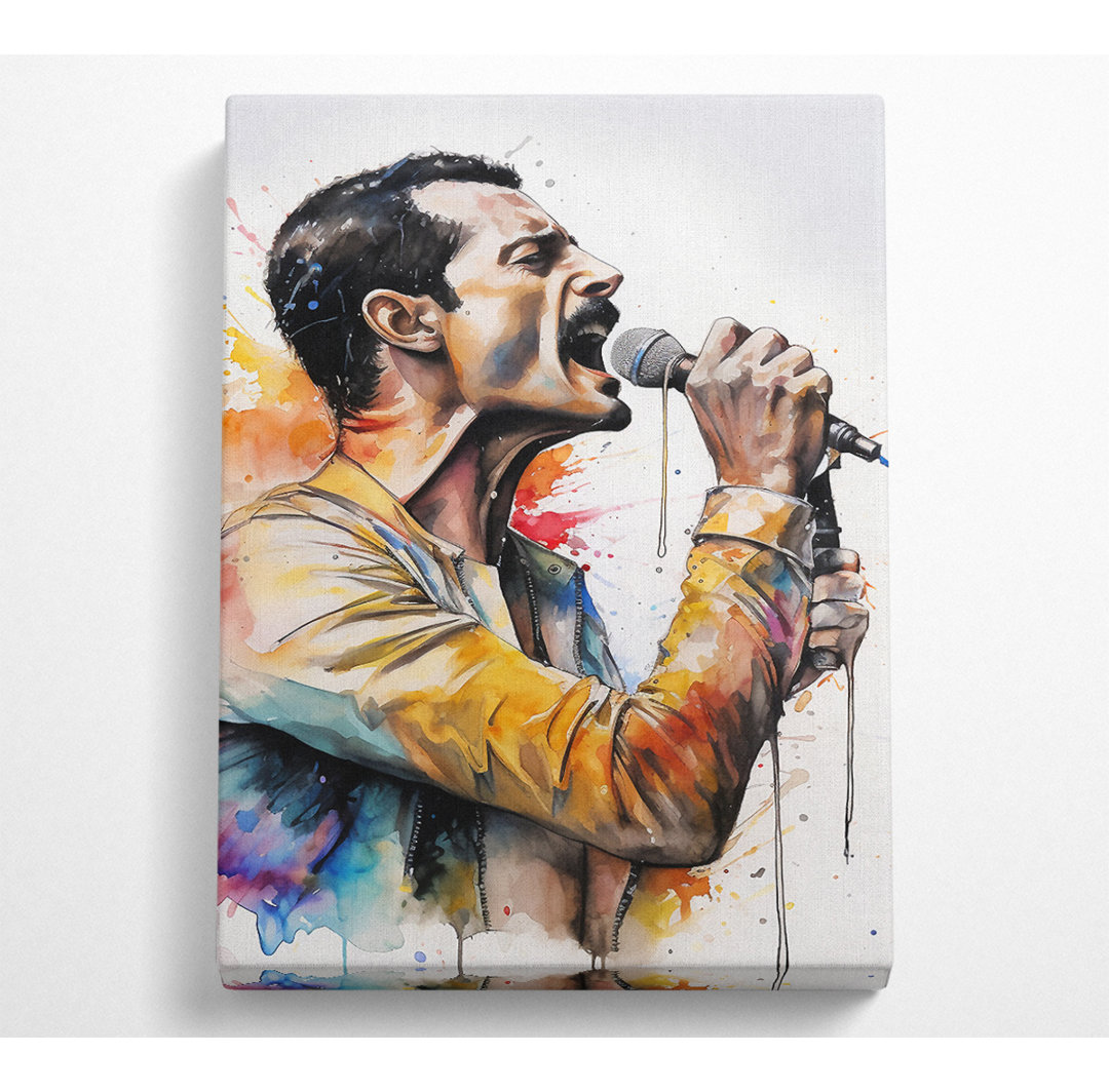 Freddie Mercury Aquarell - Kunstdrucke auf Leinwand