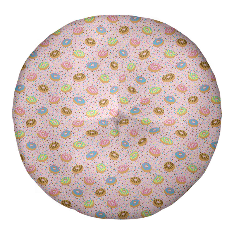 Coussin de sol rond Katelyn Elizabeth, 26 po x 26 po, Rose