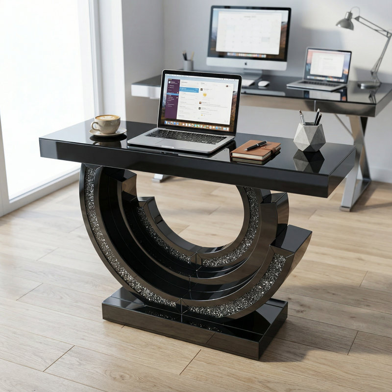 Console Modern Diamond Crush, Noir