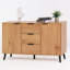 Buffet 47,2 po, cuisine avec espace de rangement efficace, 3 tiroirs et 2 portes, couleur bois naturel, buffet de bar à construction solide, apparence,