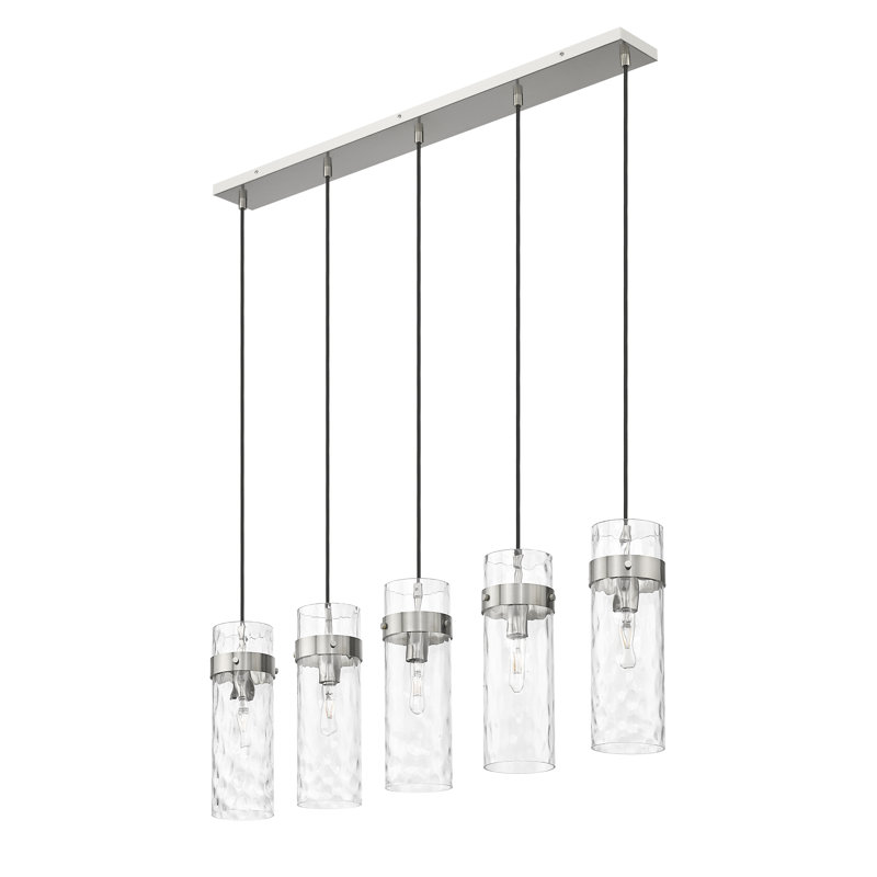 Lustre linéaire à 5 lumières Magruder, Nickel brossé